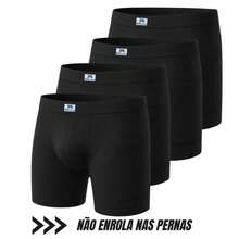 Kit 4 Side Pocket Briefs Does Not Roll Up On The Legs And Is Highly Durable - màu đen - Xem 1