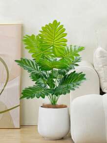 82cm 18 Branches Tall Fake Banana Leaves With Stems Imitation Bird Of Paradise Palm Fake Leaves Tropical Plant Green Leaves Flowers Jungle Beach Party Home Garden Decoration Wedding Decoration Without Flower Pot