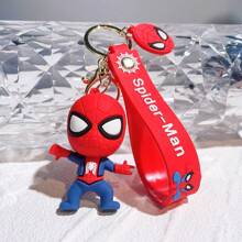 1/4pcs Superhero Spidermanes Keychains Cartoon Spider Man Doll Keyrings Avengers Anime Figure Pendant Keyholder Car Key Chains Christmas Gifts