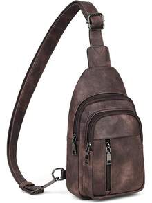 MASINTOR Sling Bag Women - Crossbody Bags Fanny Pack With Vegan Leather - Adjustable Sling Backack Travel Mocha Brown - Mocha Coffee - View 1