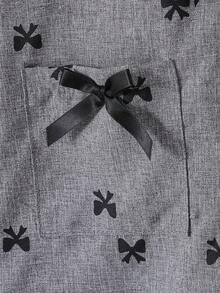 女童幼儿时尚可爱领口无袖蝴蝶结花卉印花连体裤