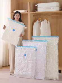 5/3/1pc Vacuum Storage Bags,Compression Bags For Travel,Vacuum Storage Bags Space Saver Bags Vacuum Seal Bags, Vacuum Seal Bag With Hand Pump, 80% Space Saver Bags For Clothes,Comforters And Blankets, Home Vacation Travel Essentials,Space-Saving Vacuum Storage Bag Reusable Bag For School School Accessories School Stuff