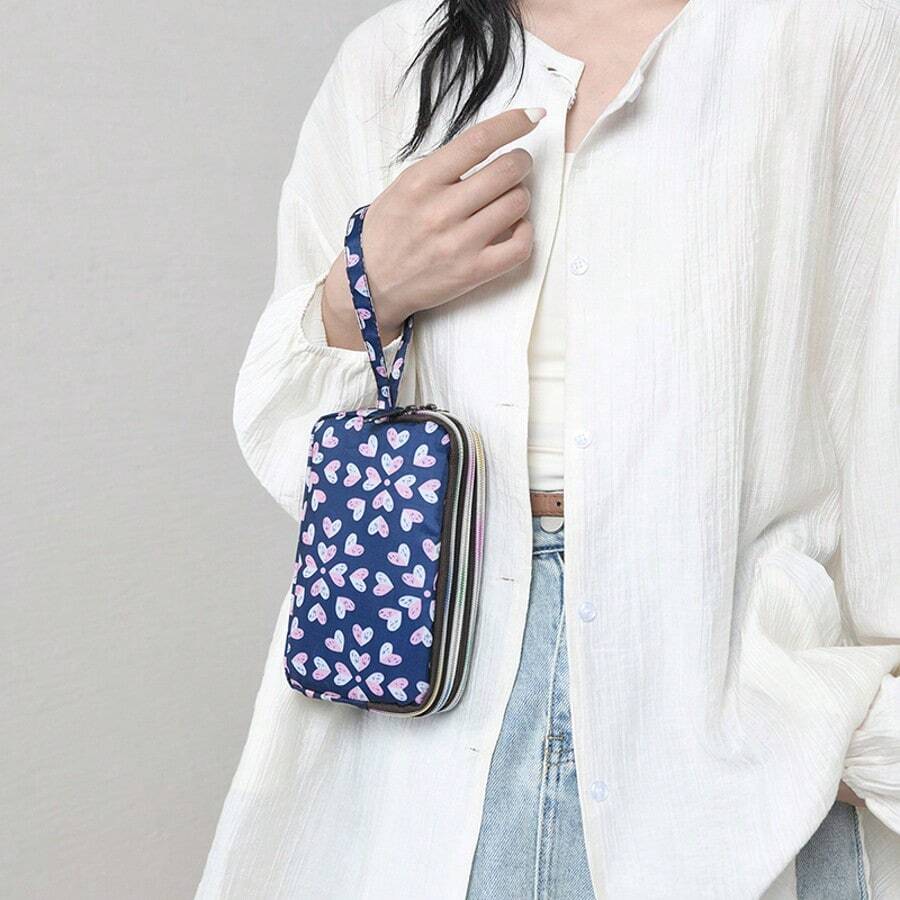 Femei geantă de mână portofel portofel lung cu trei straturi geantă de mână pentru chei mare capacitate portofel casual pentru telefon mobil portofel pentru femei portofel portofel