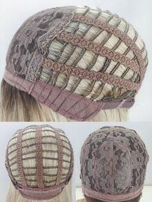 合成长款波浪渐变棕色至金色假发，中分，外观自然，适合日常佩戴和角色扮演 - 金色 - 查看 7