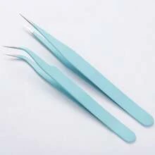 2-Pack Colorful Macaron Pocket Tweezers, Multipurpose Tweezers Suitable For DIY Jewelry Making, Planner Crafts, False Lashes And More