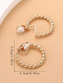 简约时尚环形耳夹假耳洞耳环饰品配饰适合女士女孩日常佩戴