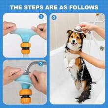 Cabezal de ducha de mano con manguera de 6 pies, accesorio de grifo deslizante para el baño de mascotas, la cocina y el fregadero de servicio - como en la foto - Ver 6