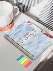 BUBU 1pc 2025 Weekly Planner, +Index Stickers, Manage Time, Track Energy & Plan Self-Care,Undated Planner For Life, Learning & Leadership Office Supplies Back To School