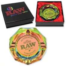 RAW Rainbow Glass Ashtray With Sticker. - Rainbow - View 1