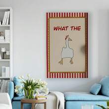 Canvas Poster What The Duck Wall Art Funny Print Wall Art Sweary Rude Canvas Prints Hallway Posters Bathroom Posters Digital Print - Framed - View 4