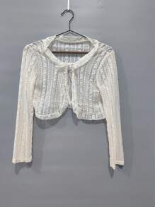 1pc Summer Women Sunscreen Cardigan Ruffle Design Sunscreen Clothing Slim Korean Style Long Sleeve Short Coat