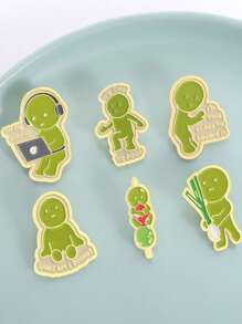 6 piezas Pines de esmalte lindos con broches de dibujos animados de animales, pines de solapa, insignias para mochila, accesorios de disfraces, joyería de moda, regalos