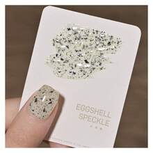 Eggshell Effect Gel Nail Polish, 16ml Beige White Tone With Black Spots, UV Light Cure For NailDIY At Home, 3141 Eggshell Speckle - Eggshell Speckle - View 3