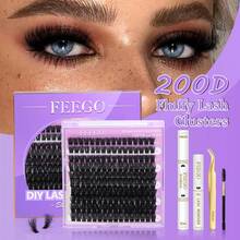 FEEGO 200D Extreme Dense - Create Big Eyes In European And American Style | Thick Eyelashes, No Collapse | High-End Fiber Material, Still Curling After Many Times Of Wearing. - Thick Lash Kits 200D - View 2