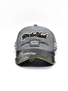 1 件 1969 复古水洗字母刺绣棒球帽女式四季可调节低调嘻哈帽弧形帽檐帽（老爹帽）户外旅行礼品配饰女式 - 彩色 - 查看 17