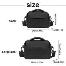 1 pieza Bolso de cámara DSLR negro de accesorios de viaje, bolso de hombro de nailon, estuche de cámara portátil para cámaras DSLR Nikon Canon/Bolso de cámara DSLR impermeable para Canon EOS R R10 R7 R6 R5 RP 250D 200D M200 M50 M6 II SX70, Nikon ZFC Z50 Z30 Z5 Z6 Z7 D3500 D5600 Accesorios de cámara digital - Multicolor - Ver 4