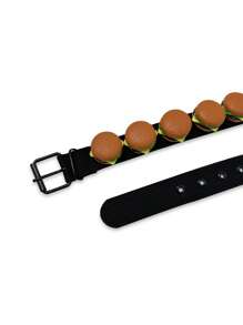1pc Unisex Waist Chain Hamburger Shaped Waist Belt, Versatile Denim Punk Y2K Street Style, Suitable For Streetwear And Photography