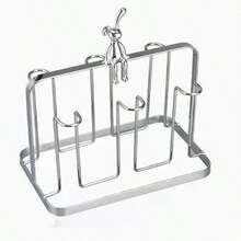 1pc Gold Cup Holder With 6 Storage Racks, Cup Organizer Rack Suitable For Glass Cups, Beer Mugs, Ceramic Mugs Etc., With Drip Tray, Convenient To Use, Minimalist Gold Design, Thick Material, Home Decor And Storage Accessory - Multicolor - View 12