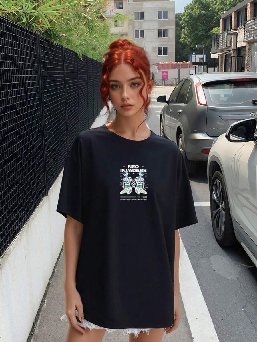 PLAYERA MASHARO Casual Poliéster Calle - Negro - Ver 1