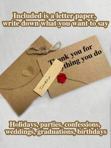 1 Set Of Kraft Paper Greeting Cards, Invitations, Invitations With Dried Flowers And Envelopes, Suitable For Weddings, Graduations, Holidays, Birthdays, Parties, Bridal Gifts, Valentine's Day, Teacher's Day, Christmas, New Year, Graduation Season, Gift Cards, Invitation Cards,Fathers Dad Gift,Teacher Gifts, Teacher's Day, Thank You Teacher