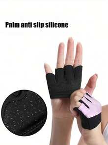 1 双健身手套，四指防滑手套，运动防护手套，适合女性和男性 - 健身、交叉训练、悬挂、引体向上和力量举重等 - 保护您的手掌并提高您的抓握力