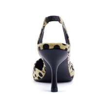 Leopard Kitten Heels Pointed Toe Slingback Heels For Women Closed Toe Pumps With Buckle  Y2K  Party - Màu vàng - Xem 11