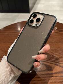 1.5mm Thick Glitter Apple Phone Case, Transparent Soft Cover For IPhone 17 Pro Max/17 Pro/17 Air/17/16 Pro Max/16/16 Pro/16 Plus/15/15 Pro Max/15 Plus 15 Pro/14 Pro Max/14 Pro/14/13 Pro Max/13/13 Pro/13 Pro Max/12/12 Pro Max/12 Pro/11/11 Pro Max/11 Pro - Black - View 6