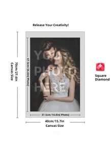 定制 5D DIY 钻石画套装,尺寸可选 - 个性化您的照片、圆形钻石、亚克力工艺、独特的定制照片礼物 - 非常适合家居装饰和情人节 - 彩色 - 查看 34