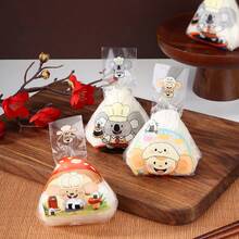 1Set/50PCS, 100PCS, 150PCS, 200PCS Cartoon Animal Pattern Triangle Rice And Vegetable Roll Packaging Bag Sushi Mold Japanese Rice And Vegetable Roll Bag Kitchen Supplies - Multicolor - View 4