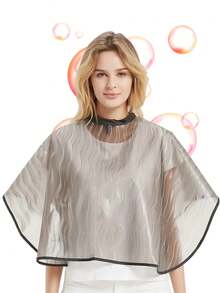 2/1 Piece Waterproof Hair Dye Cape With Snap Fasteners, Hair Products And Accessories For Hair Salon Or Home Use, Hair Tools, Barber Salon Beauty Travel Essentials, Hair Dye Cape, Hairdresser Short Combing Shawl, Makeup Apron For Dyeing, Bleaching, Shampooing
