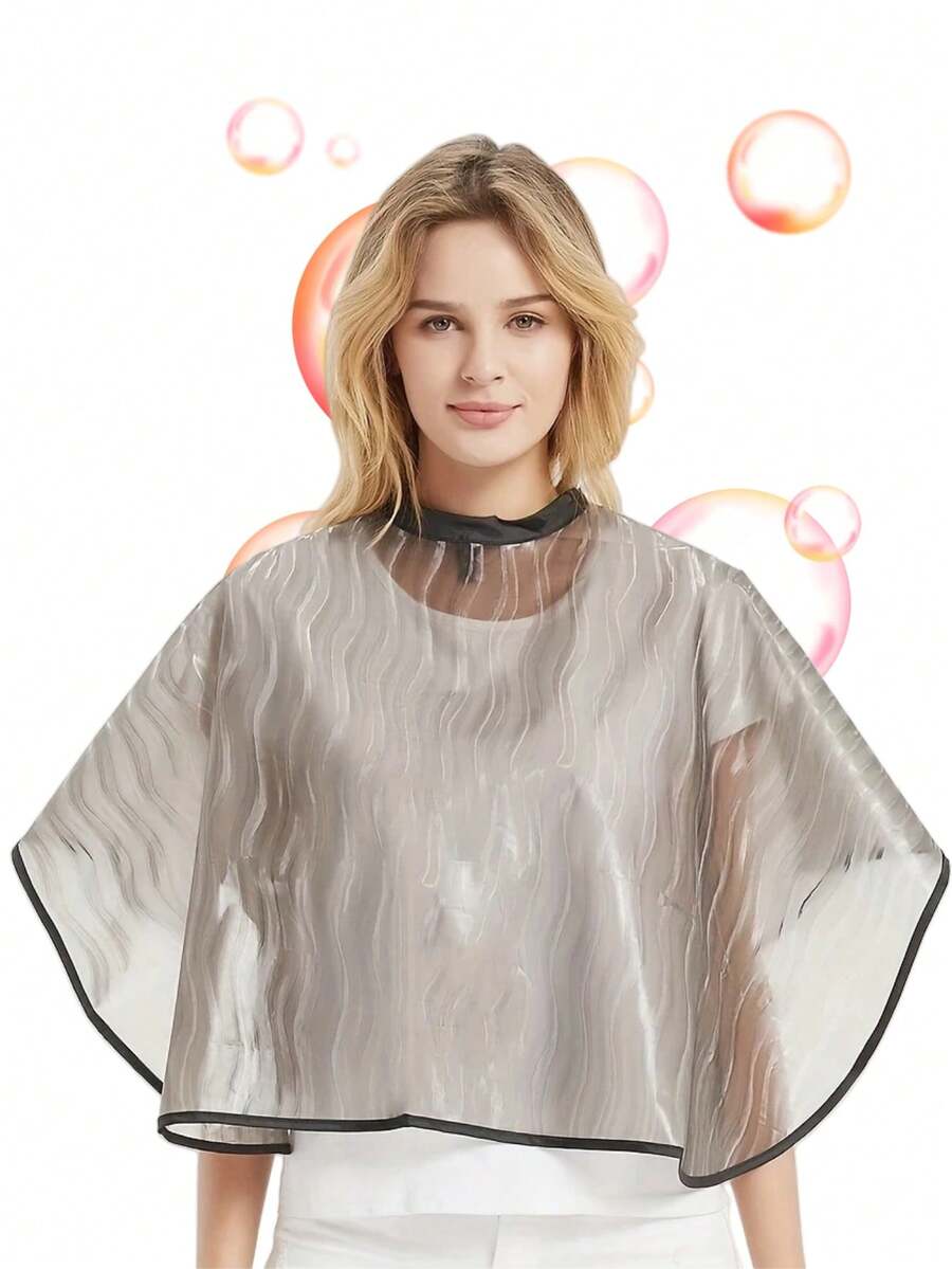 2/1 Piece Waterproof Hair Dye Cape With Snap Fasteners, Hair Products And Accessories For Hair Salon Or Home Use, Hair Tools, Barber Salon Beauty Travel Essentials, Hair Dye Cape, Hairdresser Short Combing Shawl, Makeup Apron For Dyeing, Bleaching, Shampooing