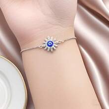 10pcs Alloy Zirconia Dainty Butterfly Blue Eye Bracelet Jewelry Pendant Charms For DIY Necklace Bracelet Jewelry Making Accessories