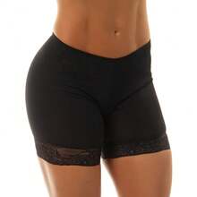 Kit 2 Short Anágua Segunda Pele com Renda Bermuda Feminina Sexy Lingerie - Multicolorido - Visão 5