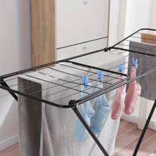 Séchoir pliable à ailes multiples, séchoir à linge intérieur/extérieur suspendu, support de séchage pour vêtements haute capacité et robuste, sèche-linge multifonction avec barres spacieuses, structure triangulaire solide