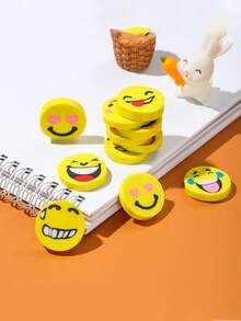 12/48/60 件迷你随机设计橡皮擦，学生文具奖品和礼物，干净无痕办公橡皮擦学校用品，返校 - 彩色 - 查看 4