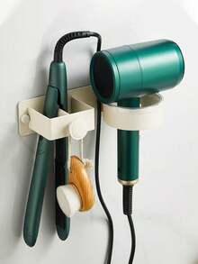 壁挂式吹风机架，无需钻孔的浴室收纳架，可放置直发器、卷发器、熨衣板，适用于沙龙和浴室装饰