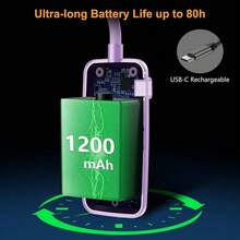 Local Delivery--19 LED Rechargeable Book Light For Reading In Bed With Memory Function- Eye Caring 3 Color Temperatures,Dimming Brightness,80 Hrs Runtime Lightweight Clip On Light For Book Lovers - 紫色 - 查看 7