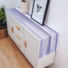 Purple Runner Dining Table Decoration, Abstract Neutral Texture Modern Streamlined Brab Dining Table Runner Coffee Dressing Table Decoration