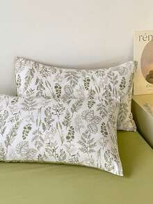 2/3pcs GreenFloral Duvet Cover Set, Bedding, Super Soft And Skin-Friendly Duvet Cover, Boys And Girls,School Student,Dormitory Dress-Up,Washed Duvet Cover, Floral Printed Pattern Comforter Set And Pillow Case, Quilt Core Not Included, Fits For Twin Full King Queen All Size Beds, Suitable For All Seasons, Home Decoration, Bedding Gifts, Machine Washable,Twin Queen King - Green - View 7