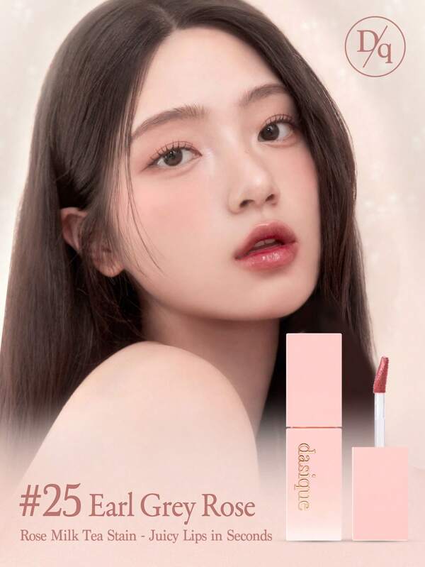Dasique Dasique Juicy Dewy Tint Net Content 3.5g Light Application With Moisture #25 Earl Grey Rose | Long-Wearing Glossy Lip Stain, Non-Sticky | Vegan, Cruelty-Free