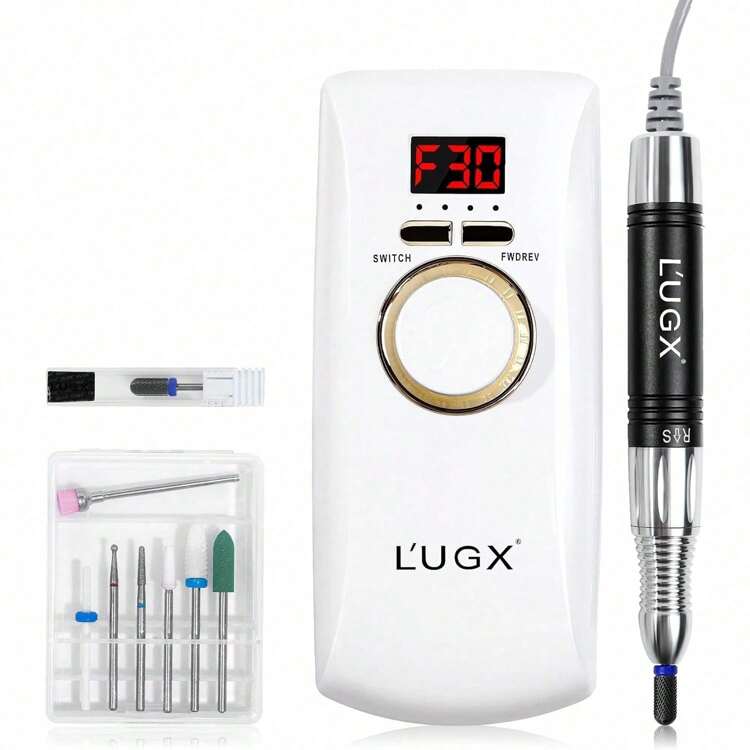 ネイルマシーン L'UGX 電動ネイルマシン 30000RPM プロ ネイルドリル 研磨 爪