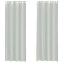 Voile Curtains With Grommets 2 Pcs Light Grey 55.1x102.4"-5427 - Multicolor - View 2