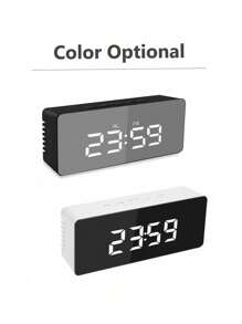 1 Stück moderner, minimalistischer Wecker, Tischplatte intelligentes multifunktionales Display, LED-kreative leuchtende digitale Tischwachwecker, Temperatur, Datum, Schlafmodus 12/24H, Helligkeitsdimmer, Raumdekoration, Schlafzimmerdekoration, Studentenwohnheim Dekoration, Schulanfang, Schuldekoration, Schulüberraschung