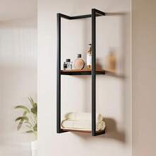 Fixed Towel Rack, Clothes, Towels, Shower Gel, Toiletries, Bathroom Storage, Kitchen Storage, Doorstep Storage - Black - View 1