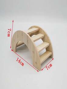 1pc Wooden Hamster Bridge Toy, Pet Supplies, Ornaments, Squirrel Toy, Assembly And DIY Process Enjoyment - Multicolor - View 15