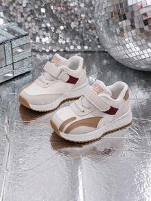 一双男女通用春秋新款儿童鞋，防滑软底婴儿鞋，百搭时尚厚底运动鞋，轻便男女通用运动鞋 - 卡其色 - 查看 2