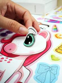 6pcs Make Your Own Unicorn Stickers,Party Favors - DIY Gifts For Girls,Mini Unicorn,Sticker Girls,Party Favor For Girls,Girls Wall Stickers,Girls Nails,Stickers Girl