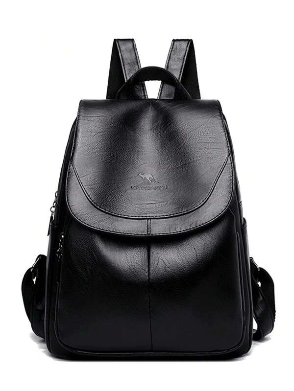 High Quality Soft Leather Women Backpacks Retro Solid Color Shoulder Bag Large Capacity Travel School Bag For Girls Sac