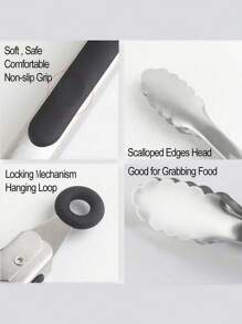 1 szt. Szczypce do grilla, ekstra długie szczypce do grilla, stalowe szczypce metalowe do gotowania, grillowania, barbecue/bbq, bufetu