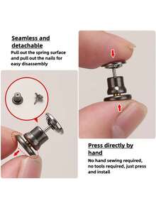 1/2 pièces Clips invisibles pour jambe de pantalon - Fixateur de jambe de pantalon sans couture, empêche les jambes de pantalon de traîner au sol, peut également être utilisé pour fixer les cordons de chapeau de soleil/seau, clips de raccourcissement invisible de jambe de pantalon, dispositif de fermeture de jambe de pantalon à agrafe cachée pour empêcher les jambes de pantalon de traîner - Multicolore - Voir 12